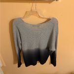 360 Cashmere  100% Cashmere Dip Dye Gray & Black Sweater Photo 2