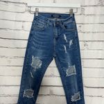 Bamboo  High Rise Distressed Skinny Jeans Women’s 0 Medium Wash Stretch Denim Photo 4