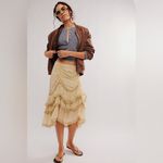 Free People  Calliope Ruffle Midi Skirt Photo 5