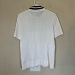 Ralph Lauren LRL Lauren White Short Sleeve Zip-Up Sweater large cotton Photo 6