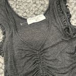 Emma & Sam ‎ Black Grey Striped Scrunched Tank Size Medium Photo 1