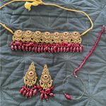 Indian Pakistani complete wedding bridal jewelry set Gold Photo 1