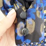 Saloni Womens Isa Ruffle Dress Knee Length Silk Velvet Polka Dots Black Size 0 Photo 5