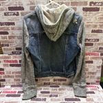Free People Blue Denim Distressed Jacket with Button Detail M Photo 3