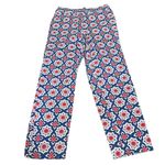 Boden Danby pull on trousers women’s 6P mosaic floral print blue pink white Pink Photo 2