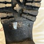 Rouge size 6 red velvet side zip lace front lug sole comfy ankle boots EUC Photo 8