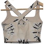 Nike Womens  Dri-Fit Cropped Training Tank Top White Cream Black Tie Dye Size S Photo 1
