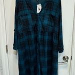 Torrid NWT Mini Jersey Plaid Delight Button Front Shirt Dress 2 Photo 2
