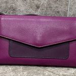 Vera Bradley Faux Leather Wallet Crossbody Purple Photo 1