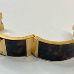 Michael Kors | Tortoise Gold Tone Hinged Bangle Bracelet Photo 1