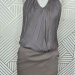 Black Halo  Satin Top Halter Mini‎ Bodycon Dress Taupe Mauve Size 2 Photo 0