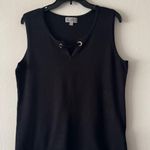 JM Collection  Black Sleeveless Top Large Photo 0