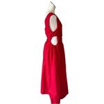 Abercrombie & Fitch NEW NWOT One Shoulder CutoutMaxi Dress Red Floral Sz L Photo 10