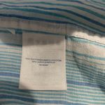 Lands' End  Size Medium  Top Blouse Button Up Cotton Linen Blend Photo 7