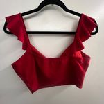 Boutique Preppy Red Crop Top Size L Photo 1