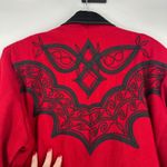 Unique Embroidered Wool Jacket Red/Black Size XL Made in Guatemala unisex Red Photo 4