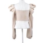 Missguided Misguided puff sleeve blouse Milkmaid Crop Top French Victorian cottage coquette Photo 2