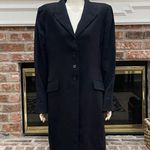 Ellen Tracy Linda Allard for long black 100% wool blazer / 10 / Excellent condition Photo 5