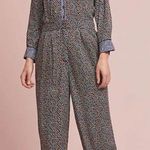 Anthropologie  ett:twa Christene‎ Silken Jumpsuit Long Sleeve Color Print Size 6 Photo 1