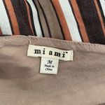 Miami ‎ Jumpsuit Cotton Tie Waist Multi Color Striped Medium Photo 6
