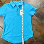 NWT Sport Haley Zip Up Polo Medium Blue Photo 6