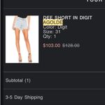 AGOLDE Dee Shorts Denim Photo 1