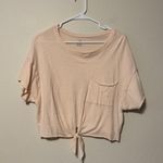 Aerie Blush Tie-Front Crop Top Photo 0