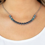 Paparazzi Throwing Shades Blue Necklace (282) Photo 0