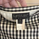 Karen Kane  Vintage Mini Silk Skirt Black White 16 Photo 4
