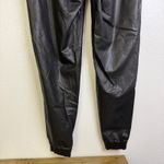 Spanx  Faux Leather Jogger Pants Womens Medium Black Pull On Elastic Vegan 28" Photo 6