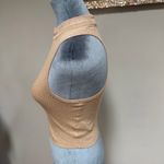 Topshop  cropped sleeveless Mock turtleneck metallic gold wool blend 6 sweater Photo 2