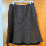 April Cornell Herringbone Skirt With Lined Lace Trim Vintage Wool Blend Large Photo 0