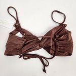 l*space L* Shimmer Ringo Bikini Top in Cafe Brown Size XS NWT Photo 3