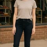 MOTHER Dazzler Ankle Fray Jeans Holding Hands Dark Wash Size 28 Black Photo 0