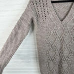 American Eagle  Cable Knit Sweater Dress Long Sleeve V Neck Size Small Photo 5