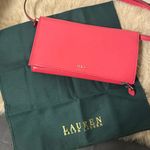 Ralph Lauren NEW R.L.L. Lauren hot Pink Cow Leather Wallet Crossbody Bag Photo 1