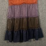 Storia Dress Womens Medium Multicolor Tiered Ruffle V-Neck Sleeveless Polka Dot Photo 8