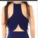 Laundry by Shelli Segal Navy Blue Gold Chain Strap Dress Photo 2