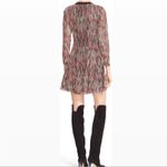 Alice + Olivia  Gwyneth Tie Neck Fit & Flare‎ 3/4 Sleeve Mini Dress Size 2 Photo 1