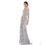 Mac Duggal 67539 Womens Embellished V Neck Long Sleeve Gown Photo 4