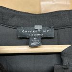 Anthropologie Current Air Women top medium black satin lace coquette witchy Elphaba Victorian Photo 3