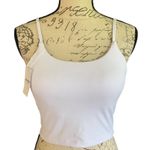 Lemedy  White Fitness Workout Shirt With Built In Bra Size Medium NEW Photo 0
