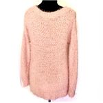 eyelash boat neck, super soft Cozy Pink Sweater by Rhapsody large loop Photo 1