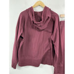 Eddie Bauer Womans  2 Pc Set Hoodie XL & Sweat Pants L Maroon Photo 3