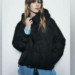 ZARA Plain Hooded Quilted Jacket Photo 0
