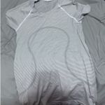 Striped Lululemon Swiftly Tech Short Sleeve Hip Length Gray Size 6 Photo 0