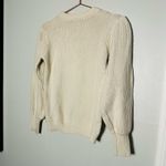 LOUNA Ivory Embroidered Puff Sleeve Floral Chunky Knit Sweater Size Small Photo 5