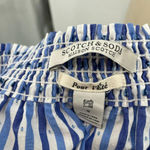 Scotch & Soda  Off-the-Shoulder Tie‎ Sleeve Top Blue Stripe Size Small Photo 8