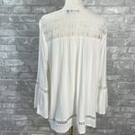Cyrus  White Crochet Accent Blouse Photo 3
