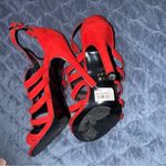 ALDO  Vibrant Red Stiletto Heels with Strappy Design Photo 2